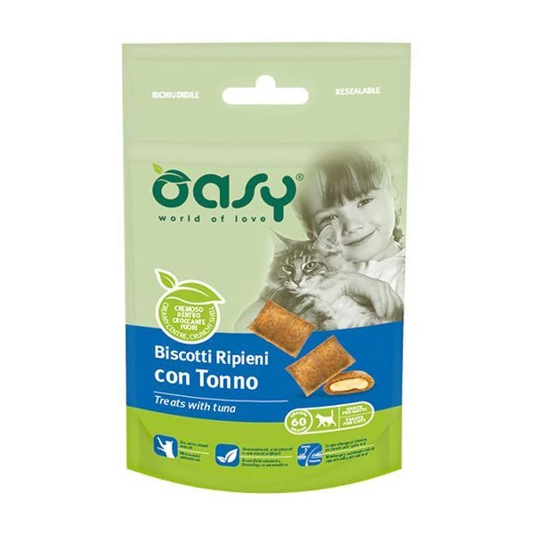 Oasy Biscotti Ripieni tuńczyk 60 g