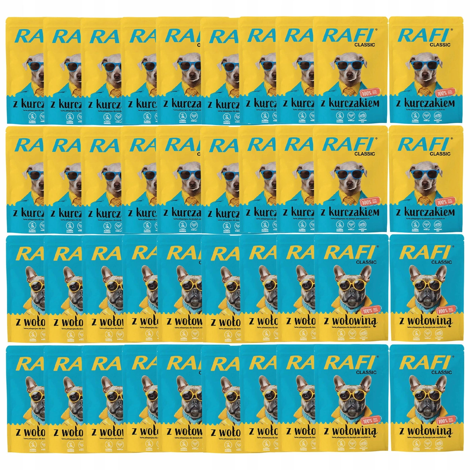 Rafi Classic drób, wołowina 400 g × 40