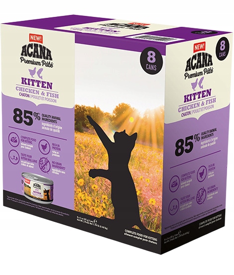 Acana Premium Pate kurczak, ryba pasztet kitten 85 g × 8