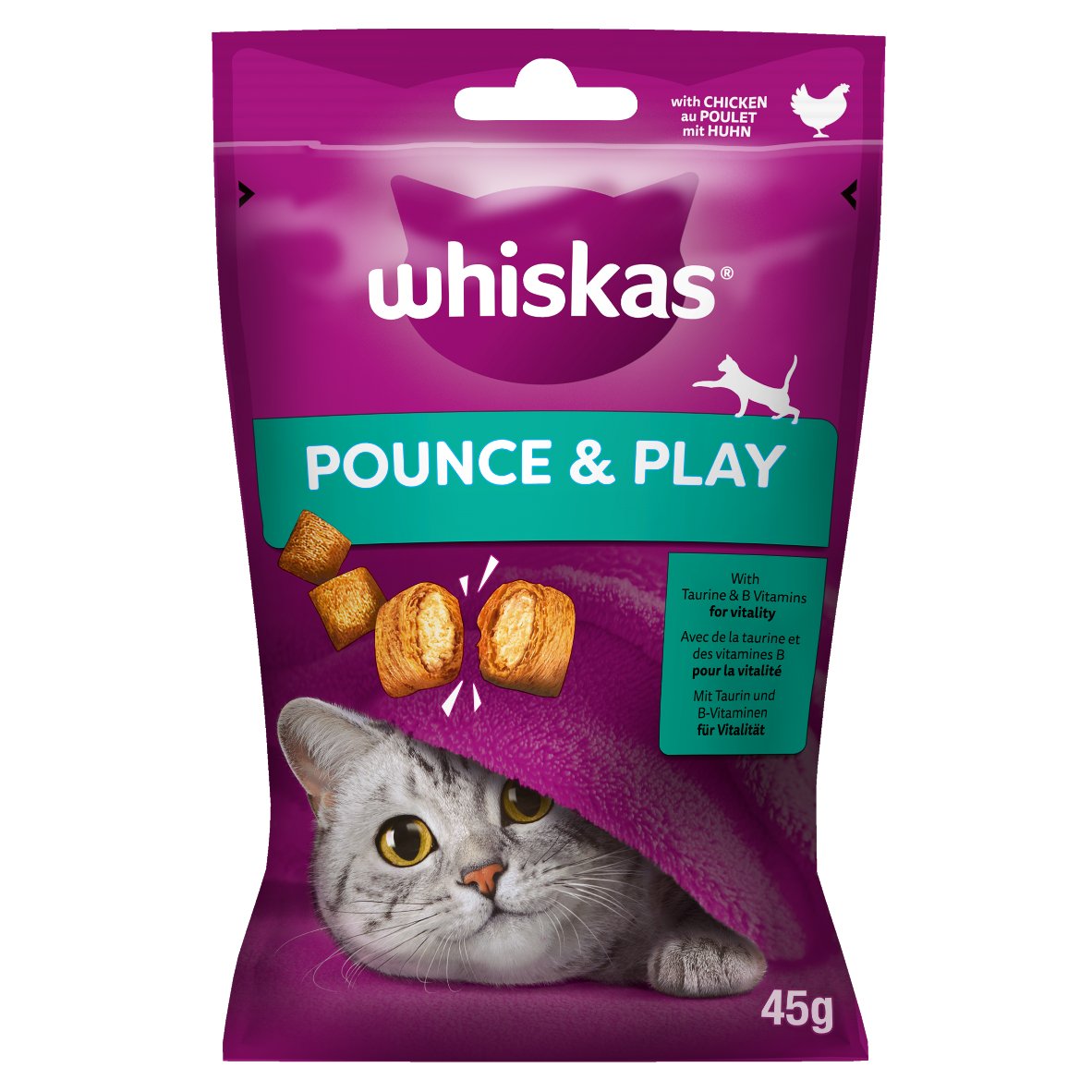 Whiskas Pounce & Play kurczak 45 g