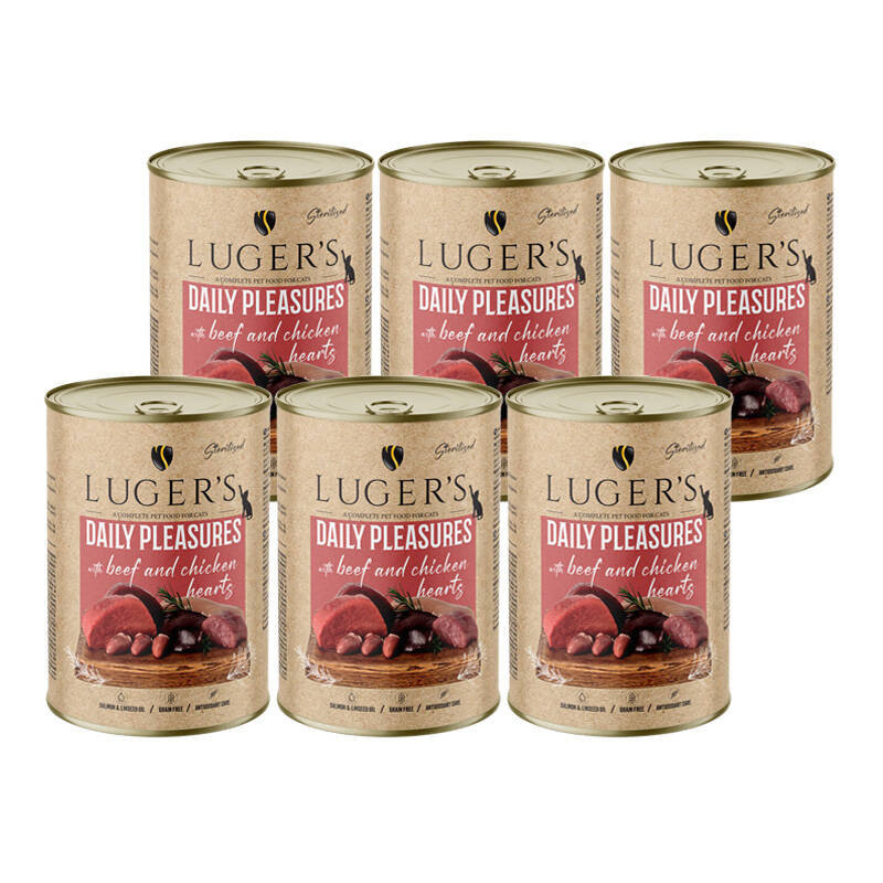 Luger's Daily Pleasures Sterilised kurczak, wołowina 400 g × 6
