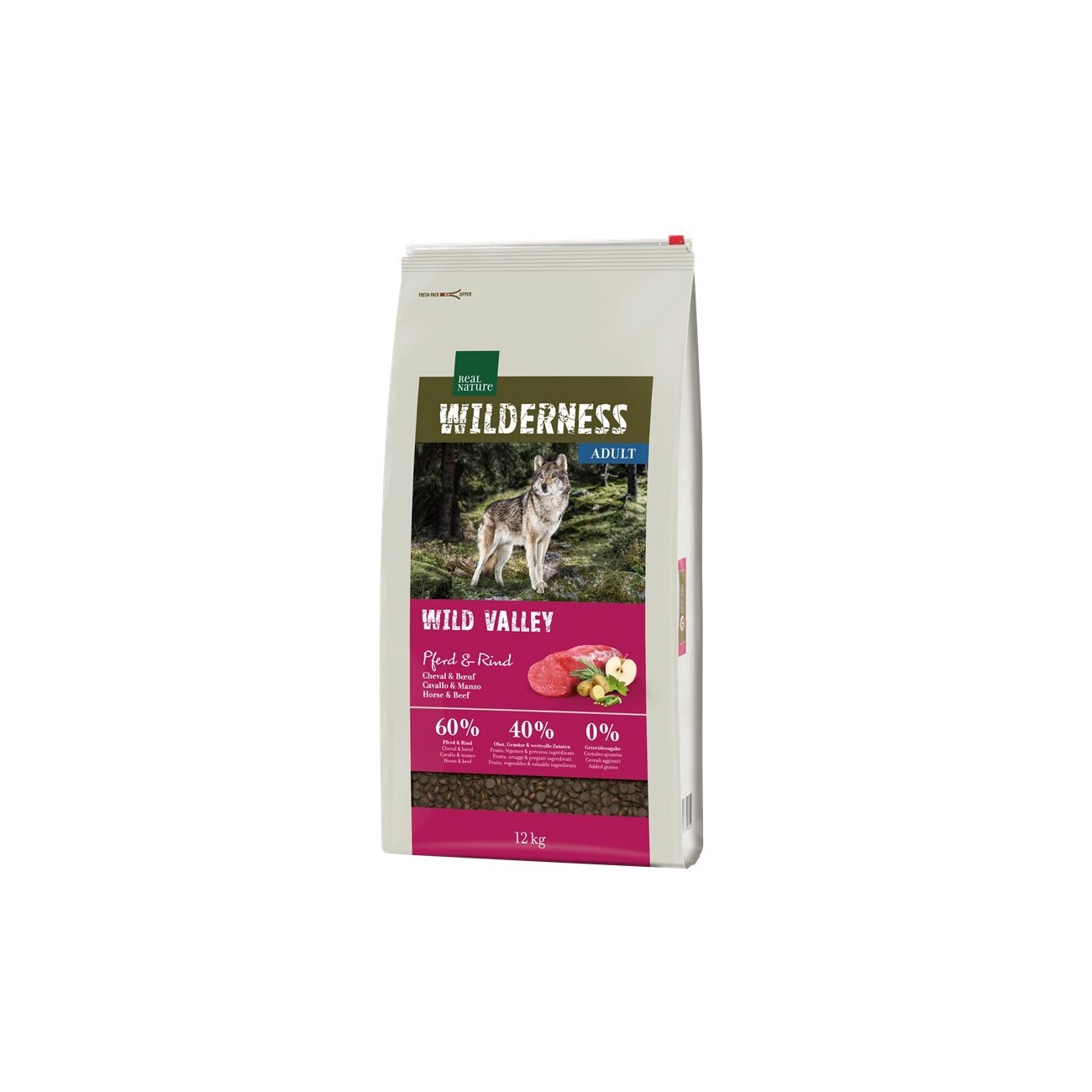 Real Nature Wilderness konina, wołowina adult 12 kg