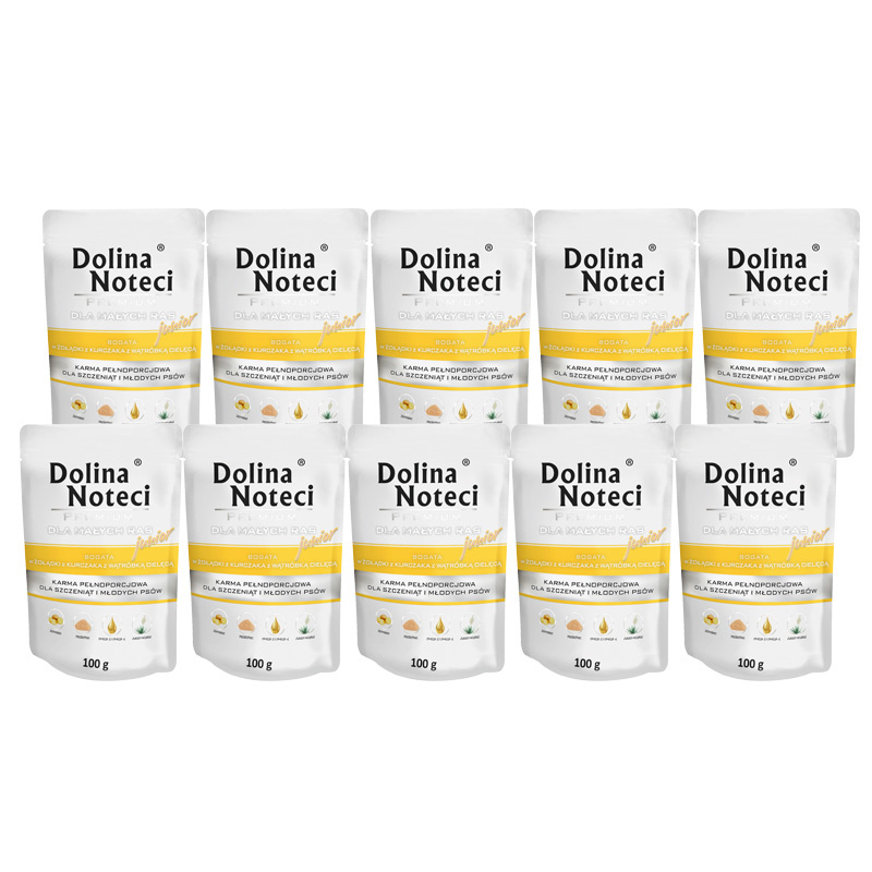 Dolina Noteci cielęcina, kurczak junior małe rasy 100 g × 10