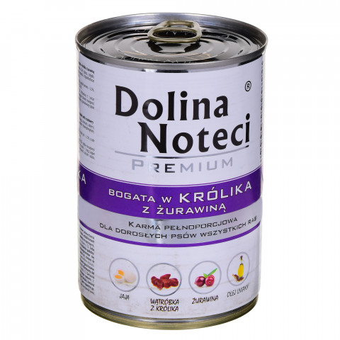 Dolina Noteci Premium królik z żurawiną adult 400 g