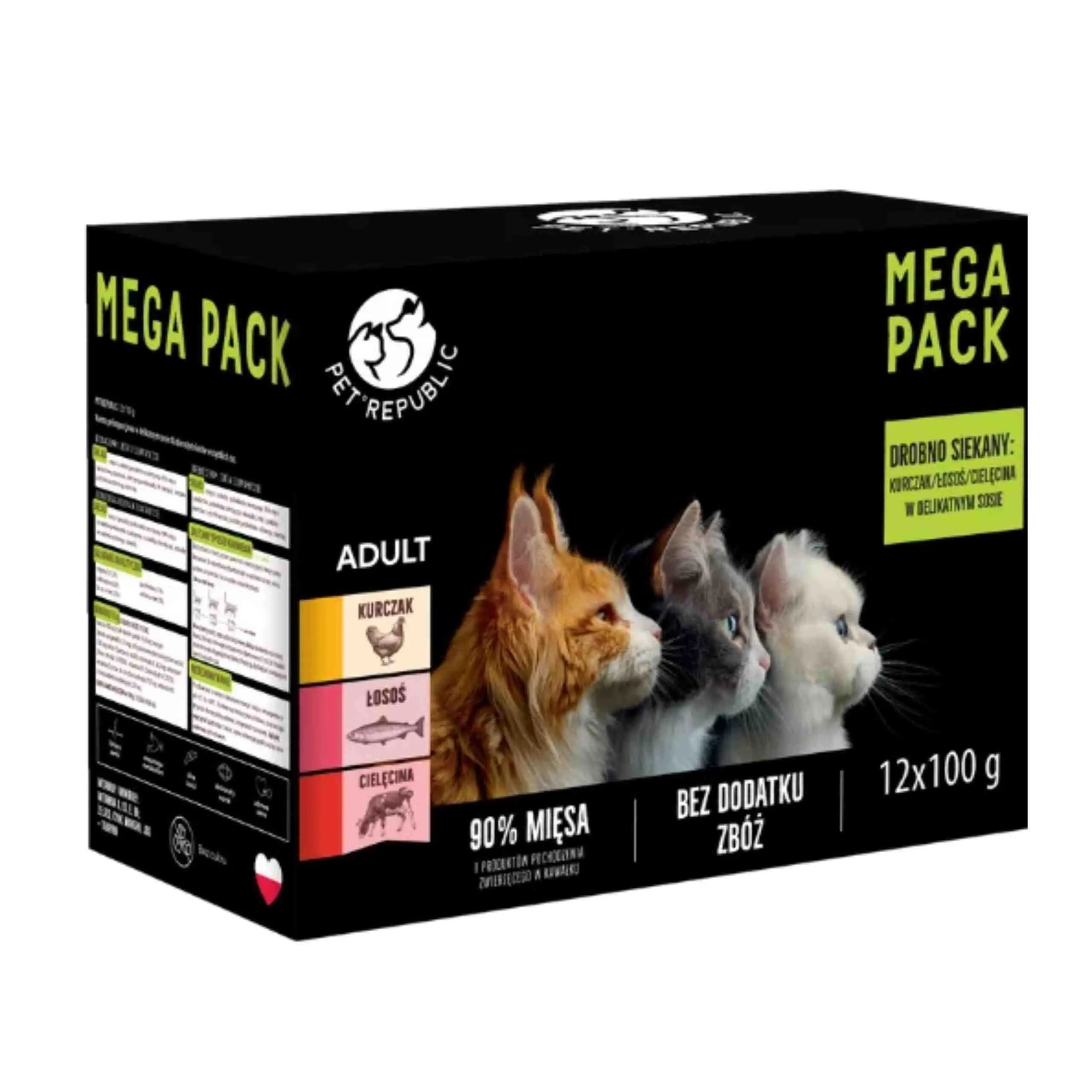 Pet Republic mix smaków w sosie adult 100 g × 12