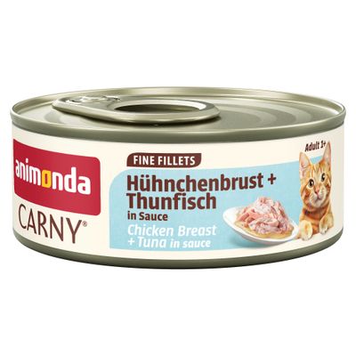 Animonda Carny kurczak, tuńczyk w sosie adult 60 g × 24