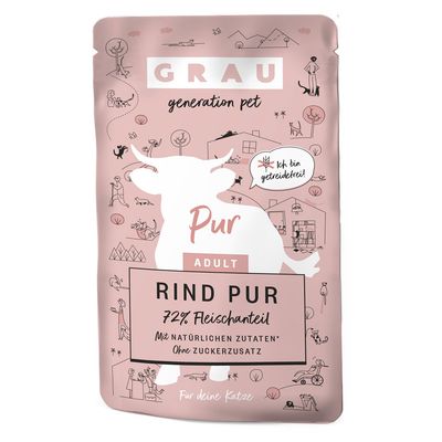 GRAU Pur wołowina adult 125 g × 16