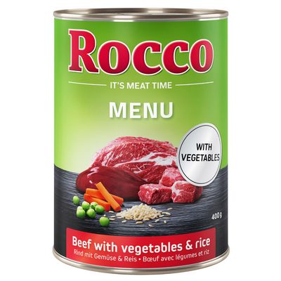 Rocco Menu wołowina z ryżem adult 400 g × 6