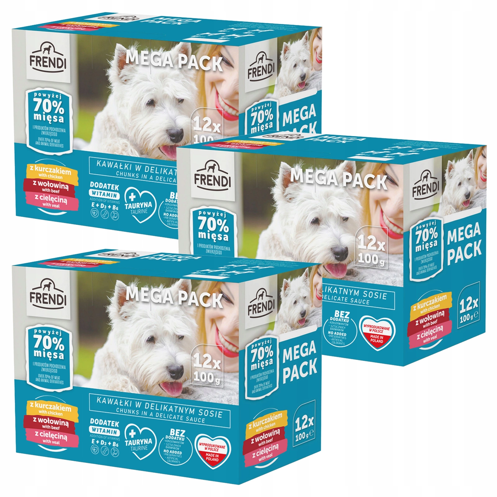 Pet Republic Frendi cielęcina, kurczak, wołowina 100 g × 36