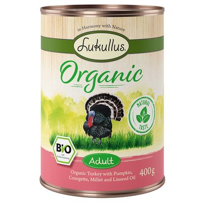 Lukullus Organic indyk adult 400 g × 24