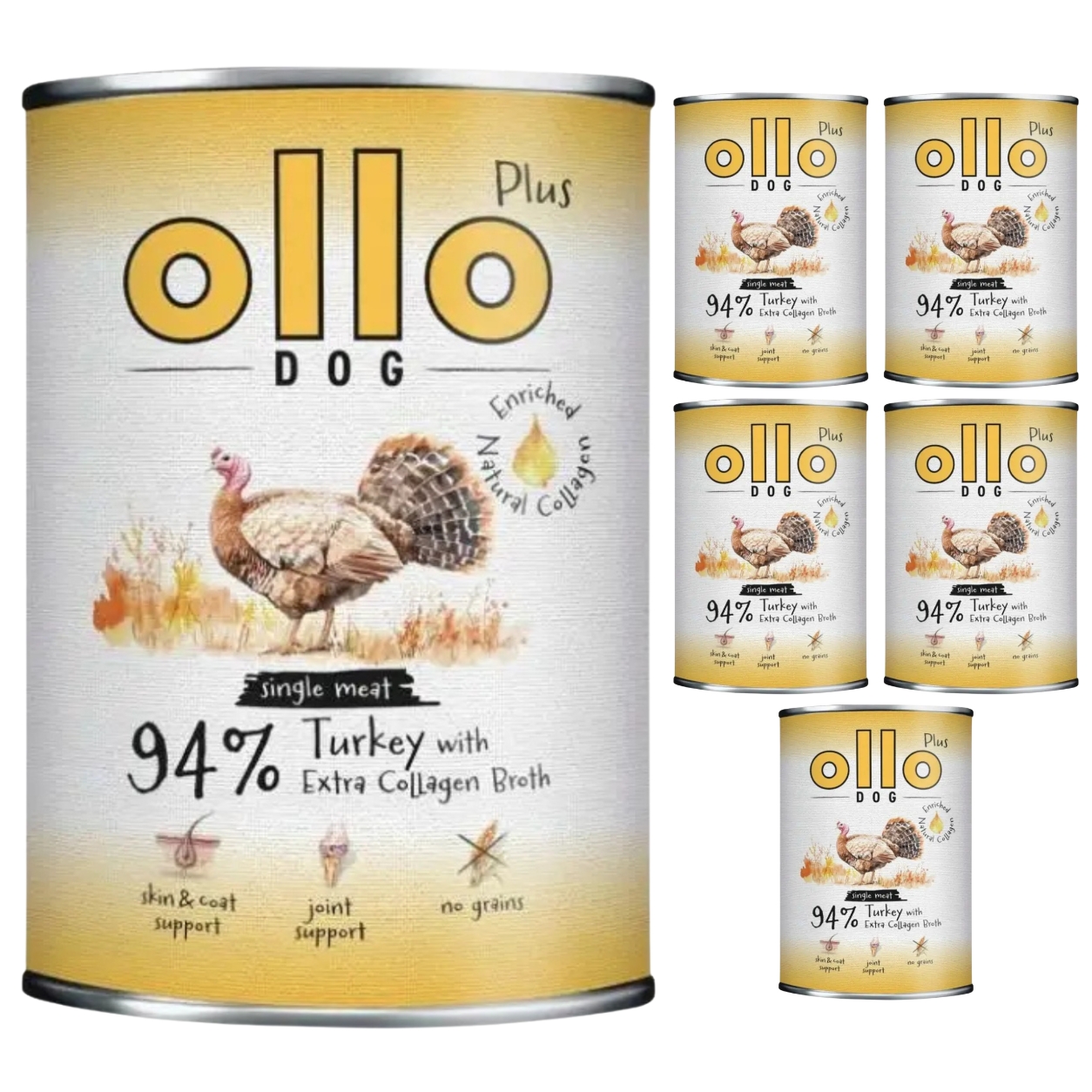 Ollo Plus Kolagen indyk 800 g × 6