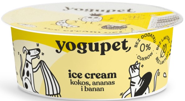 Yogupet Yellow Ice ananas, banan, kokos 110 g