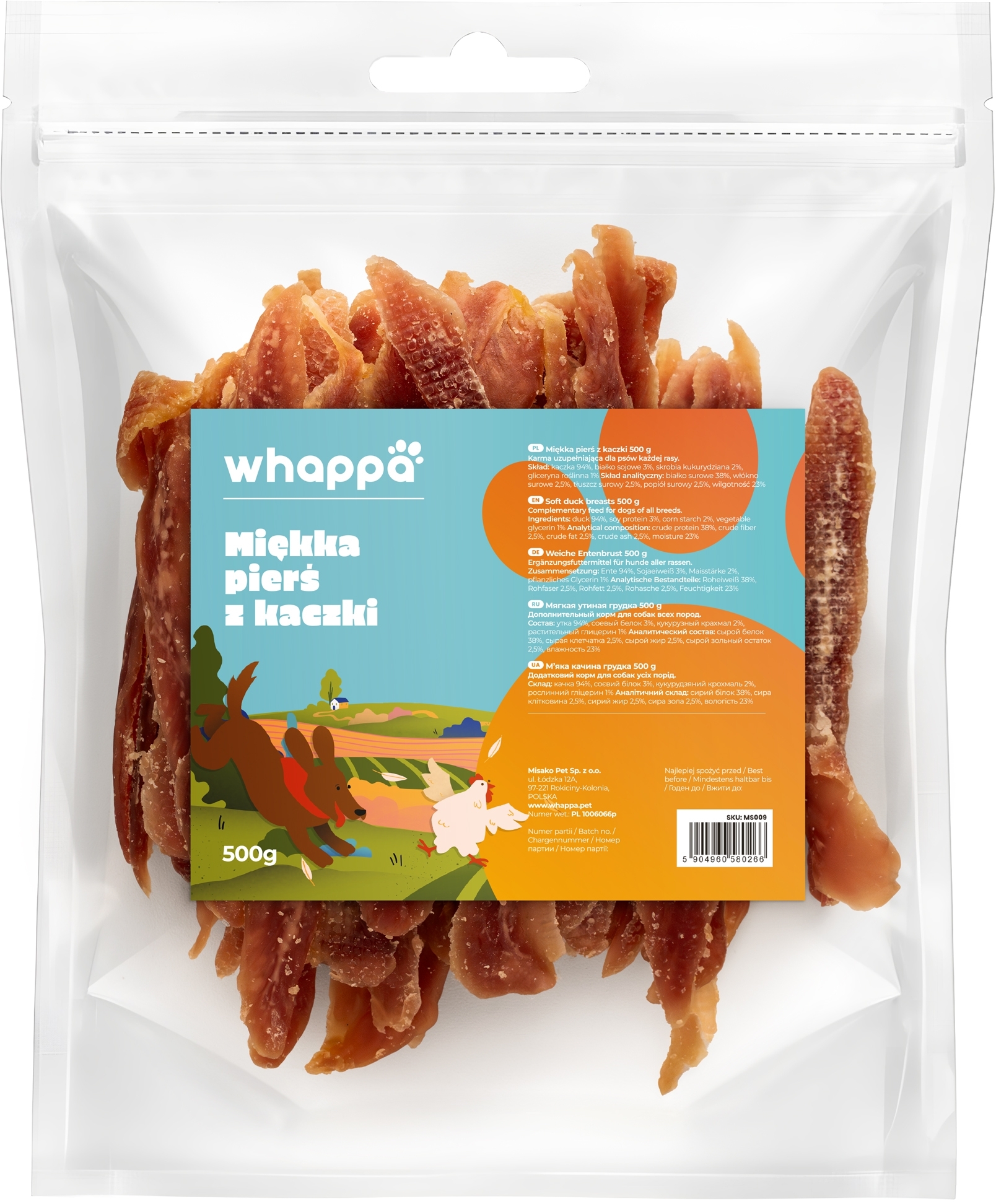 Whappa miękka pierś z kaczki 500 g