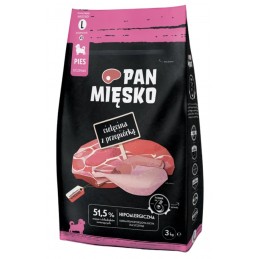 Pan Mięsko cielęcina, przepiórka junior duże rasy 3 kg