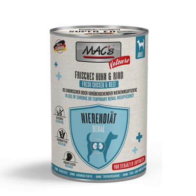 MAC's Dog Vetcare kurczak, wołowina 400 g × 6