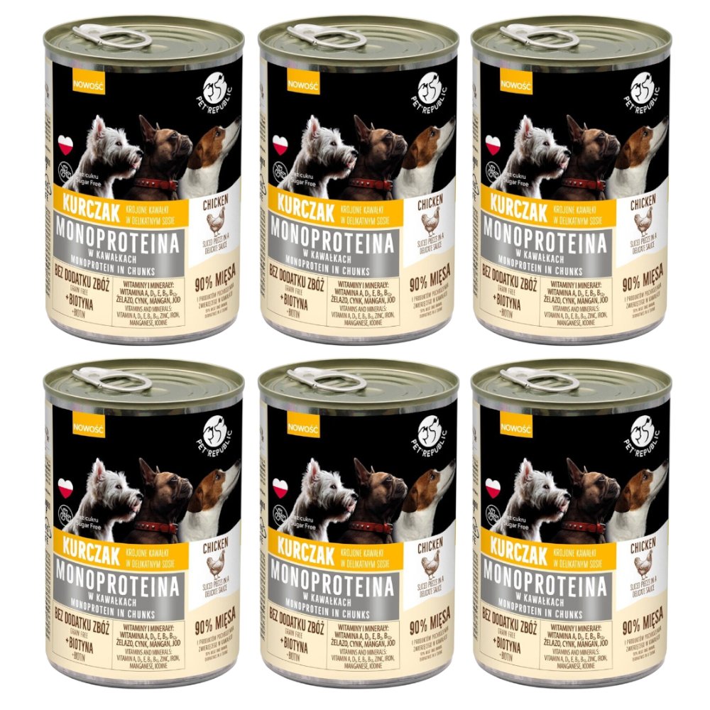 PetRepublic Monoproteina kurczak 400 g × 6