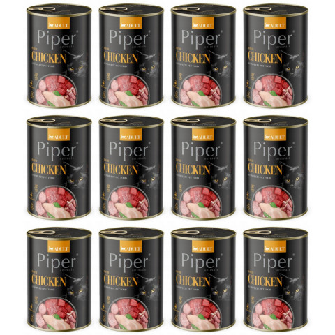 Dolina Noteci Piper Animals Sterilised kurczak w sosie adult 400 g × 12