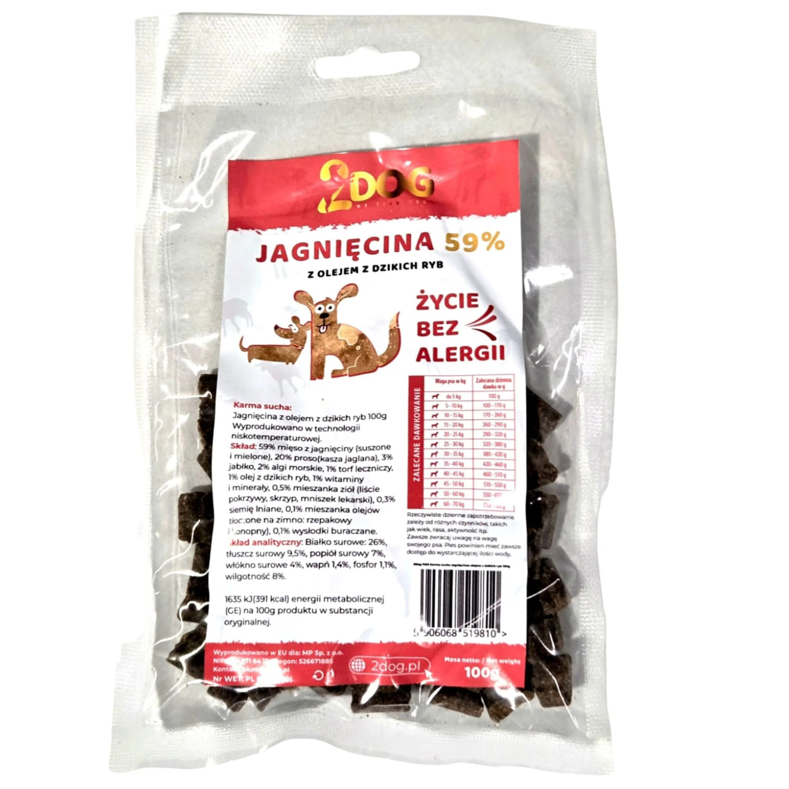 2Dog Premium jagnięcina 100 g