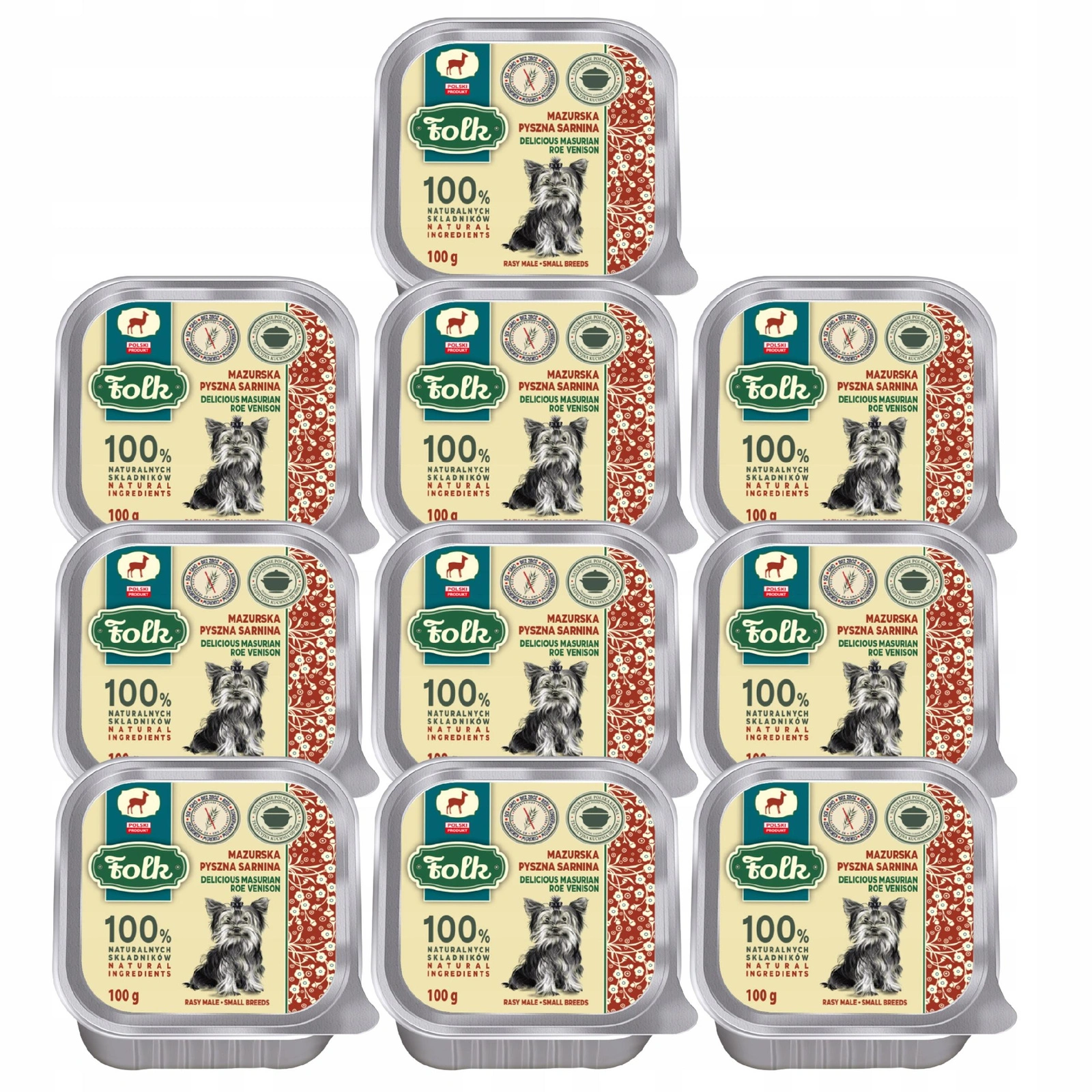 Folk All Meat sarna adult małe rasy 100 g × 10