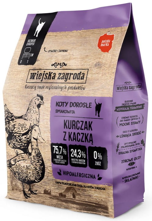 Wiejska Zagroda Indoor kurczak, kaczka adult 400 g