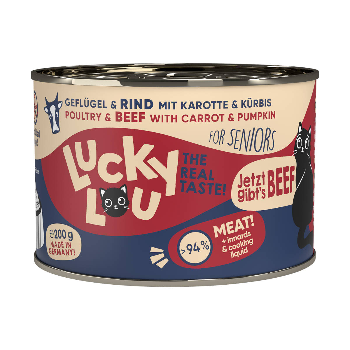 Lucky Lou Lifestage drób, wołowina w bulionie senior 200 g
