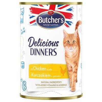 Butcher's Delicious Dinners kurczak w galaretce adult 400 g × 48