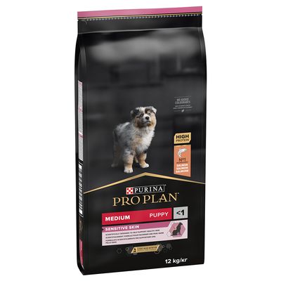 Purina Pro Plan Sensitive Skin łosoś puppy średnie rasy 12 kg × 2