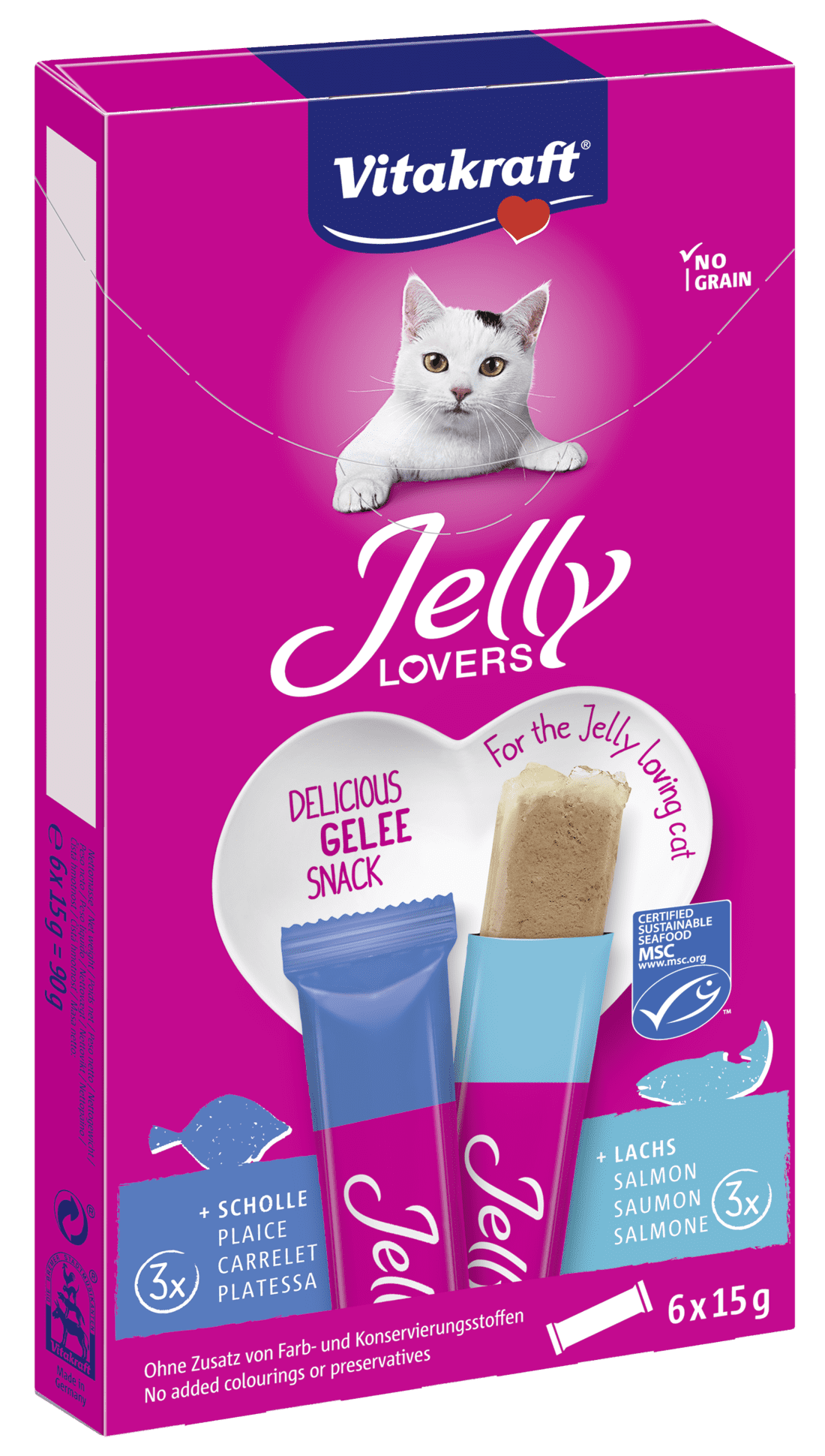 Vitakraft Jelly Lovers mix smaków w galaretce 15 g × 6