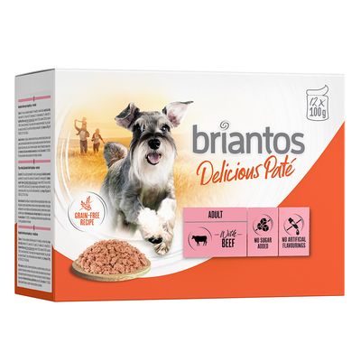 Briantos Delicious Paté wołowina adult 100 g × 48