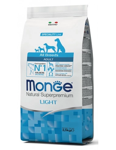 Monge Dog Light łosoś z ryżem adult 12 kg