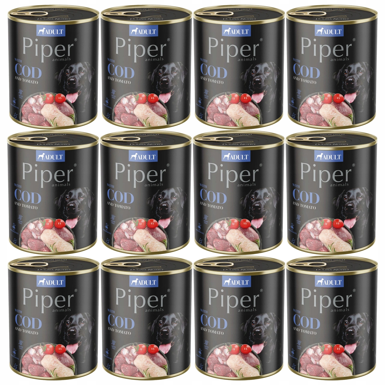 Piper Animals dorsz adult 800 g × 12
