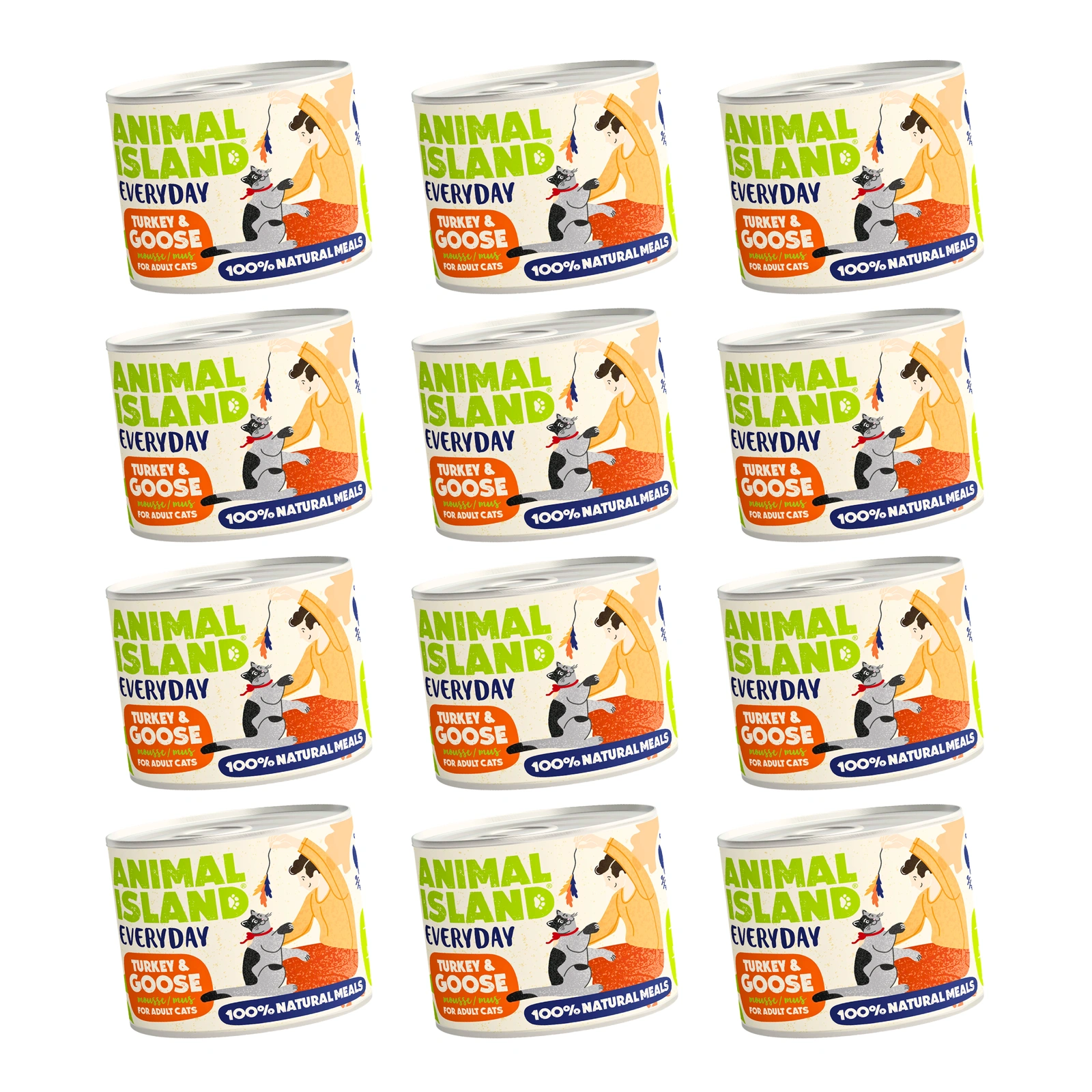 Animal Island Everyday Sensitive gęś, indyk pasztet adult 200 g × 12