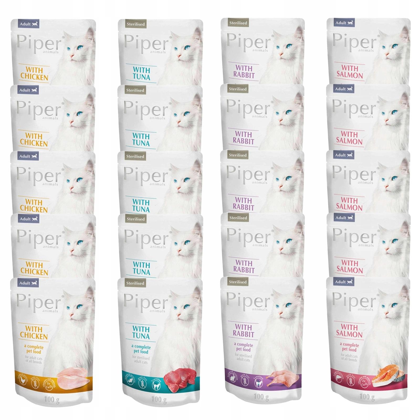Dolina Noteci Piper Sterilised mix smaków w sosie adult 100 g × 20