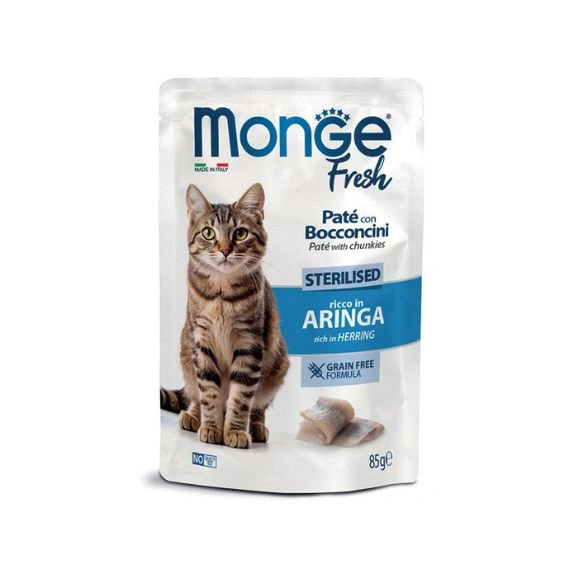 Monge Fresh Sterilised śledź pasztet adult 85 g