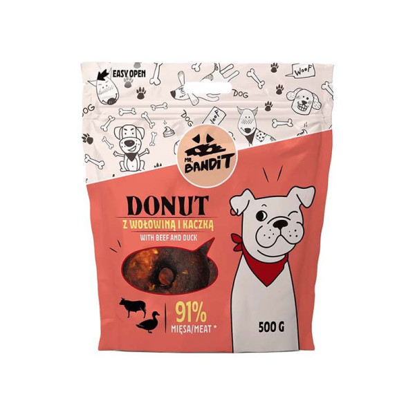 Mr. Bandit Donut kaczka, wołowina 500 g