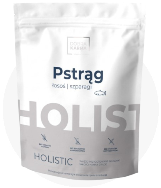 Dobra Karma Holistic pstrąg, łosoś 2 kg × 4