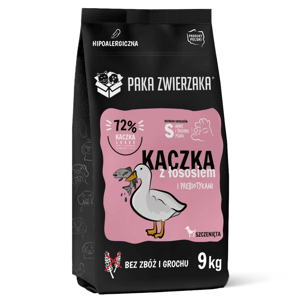 Paka Zwierzaka Seventh Heaven kaczka, łosoś puppy 9 kg