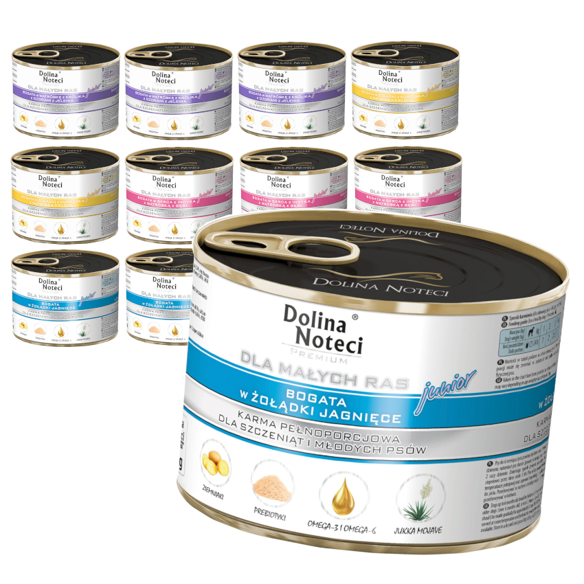 Dolina Noteci Premium mix smaków małe rasy 185 g × 12
