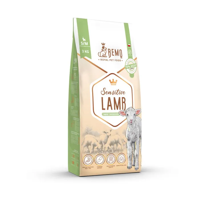 Bemo Sensitive jagnięcina adult średnie i duże rasy 3 kg