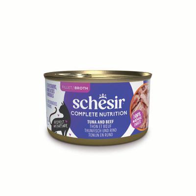 Schesir Complete Nutrition tuńczyk, wołowina w bulionie adult 85 g × 6