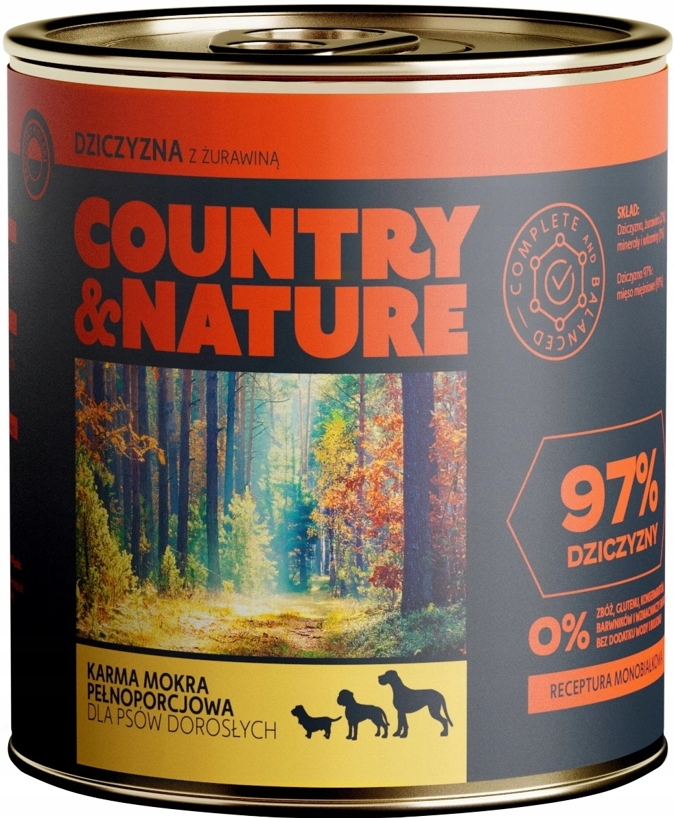 Country & Nature Country & Nature dziczyzna adult 850 g