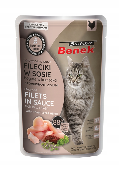 Super Beno Sterilised Light kurczak z pomidorem w sosie adult 85 g