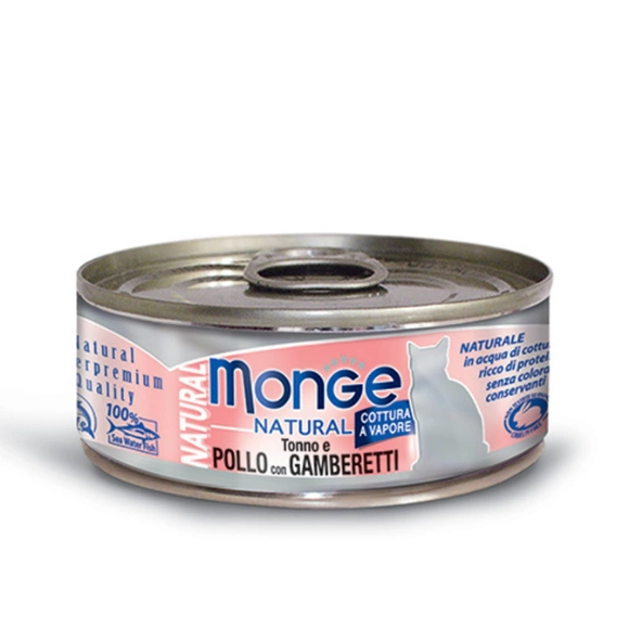 Monge Natural tuńczyk, kurczak, krewetki w sosie adult 80 g