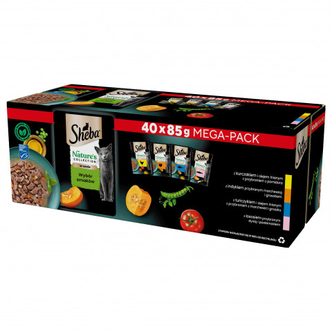 Sheba Nature's Collection mix smaków kawałki adult 85 g × 40