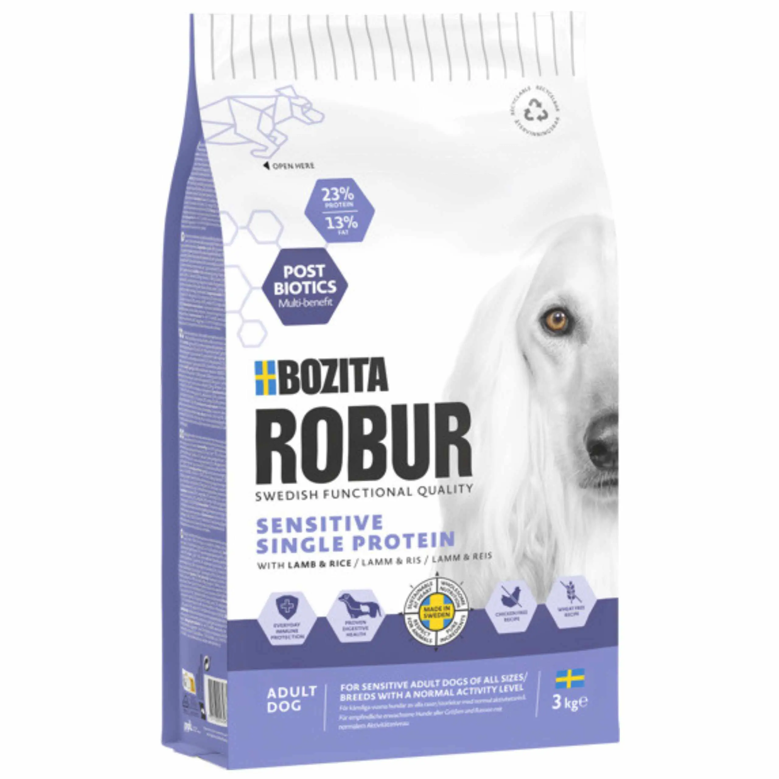 Bozita Robur Sensitive Single Protein jagnięcina adult 3 kg
