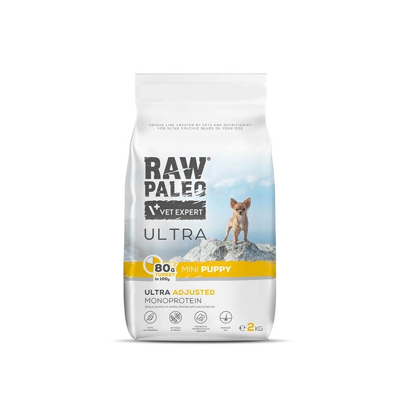 VetExpert Raw Paleo Ultra indyk puppy małe rasy 2 kg