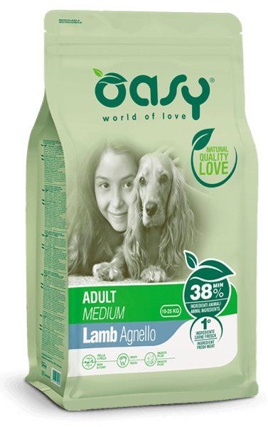 Oasy jagnięcina adult średnie rasy, duże rasy 12 kg