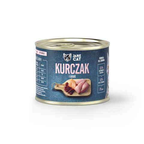 Jane Cat kurczak, łosoś adult 200 g