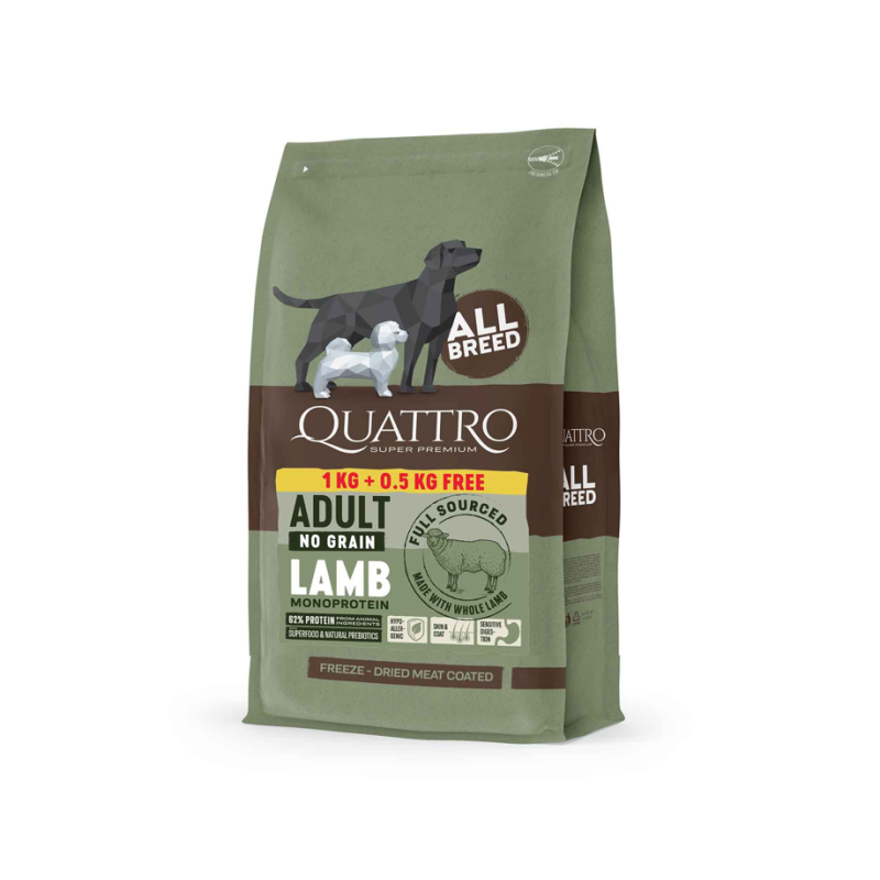 Quattro No Grain jagnięcina adult 1,5 kg
