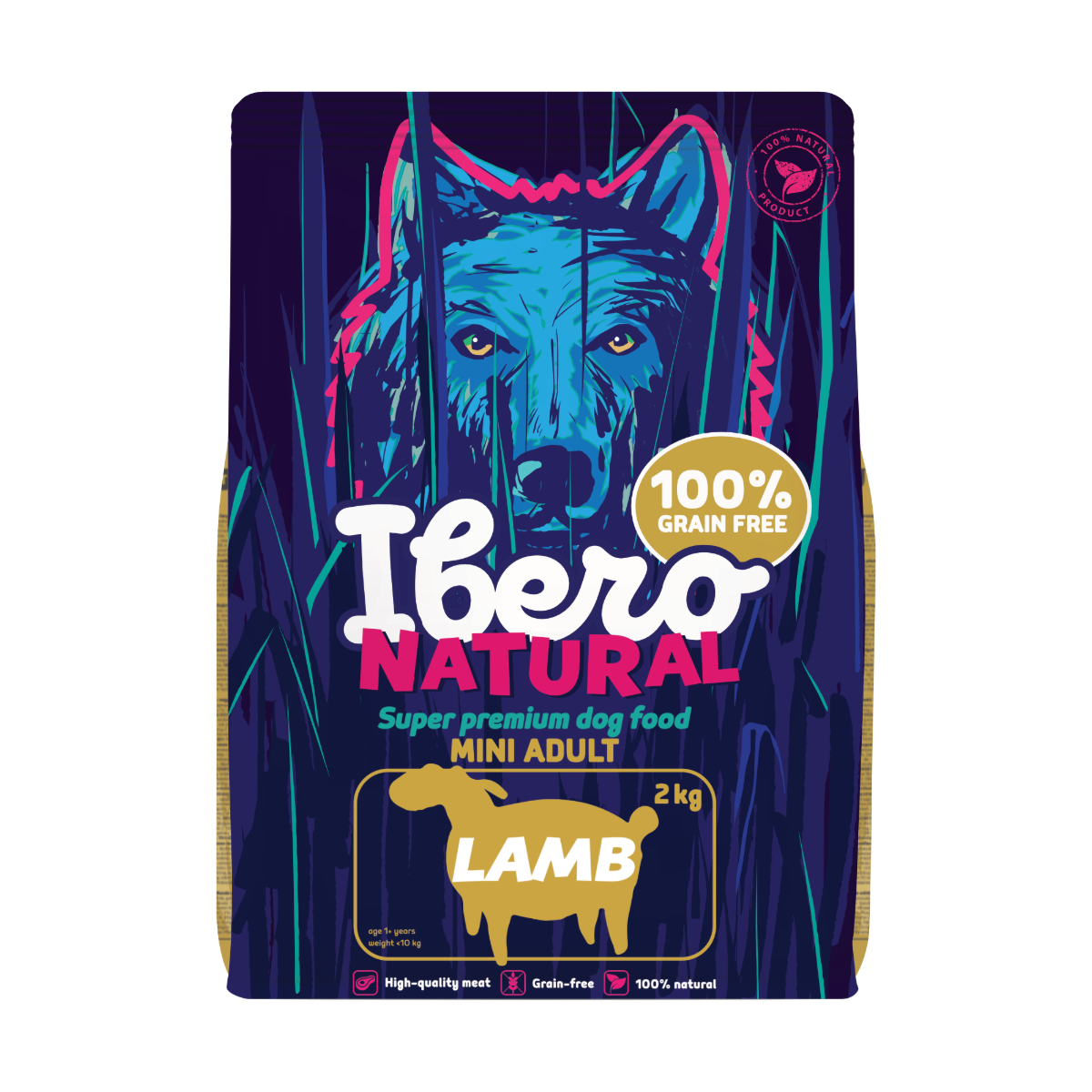 Ibero Grain Free jagnięcina z batatem, dynią i ziemniakiem adult małe rasy 2 kg